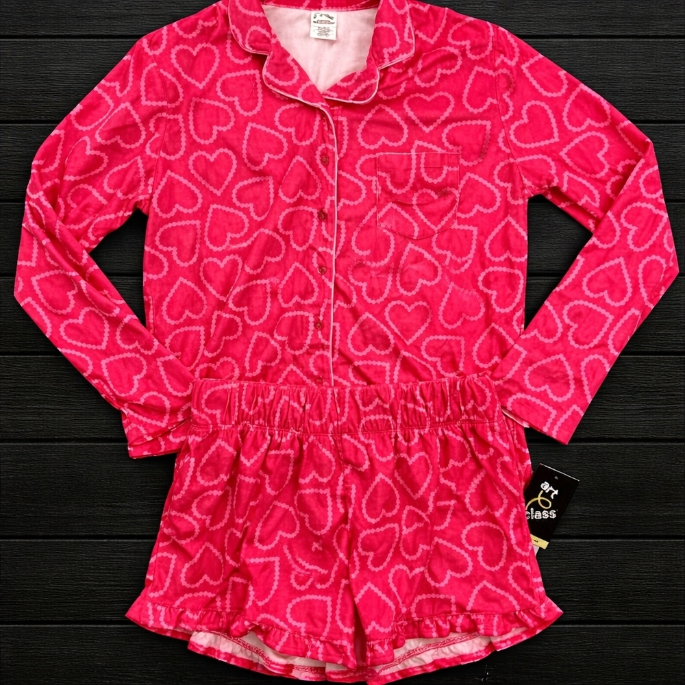 Pink Heart Pajama Set